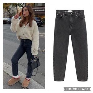 MANGO mom fit jeans blogger fave zara competitor brand